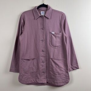 Lee Workwear Pink/Rose Cotton Blend Jacket Women's XS Button Down Front Pockets